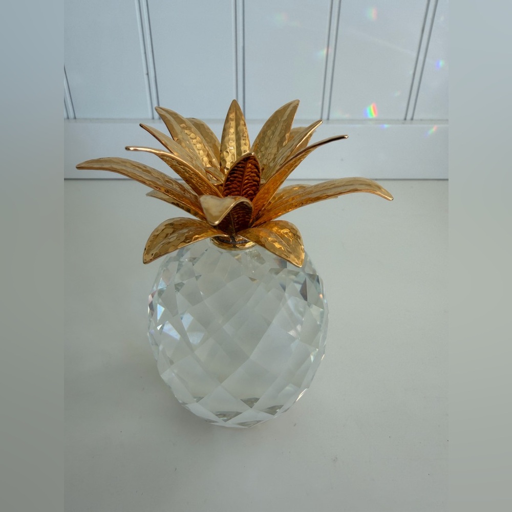 Swarovski Gold and Crystal Pineapple Figurine